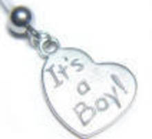 It's A Boy Silver Heart